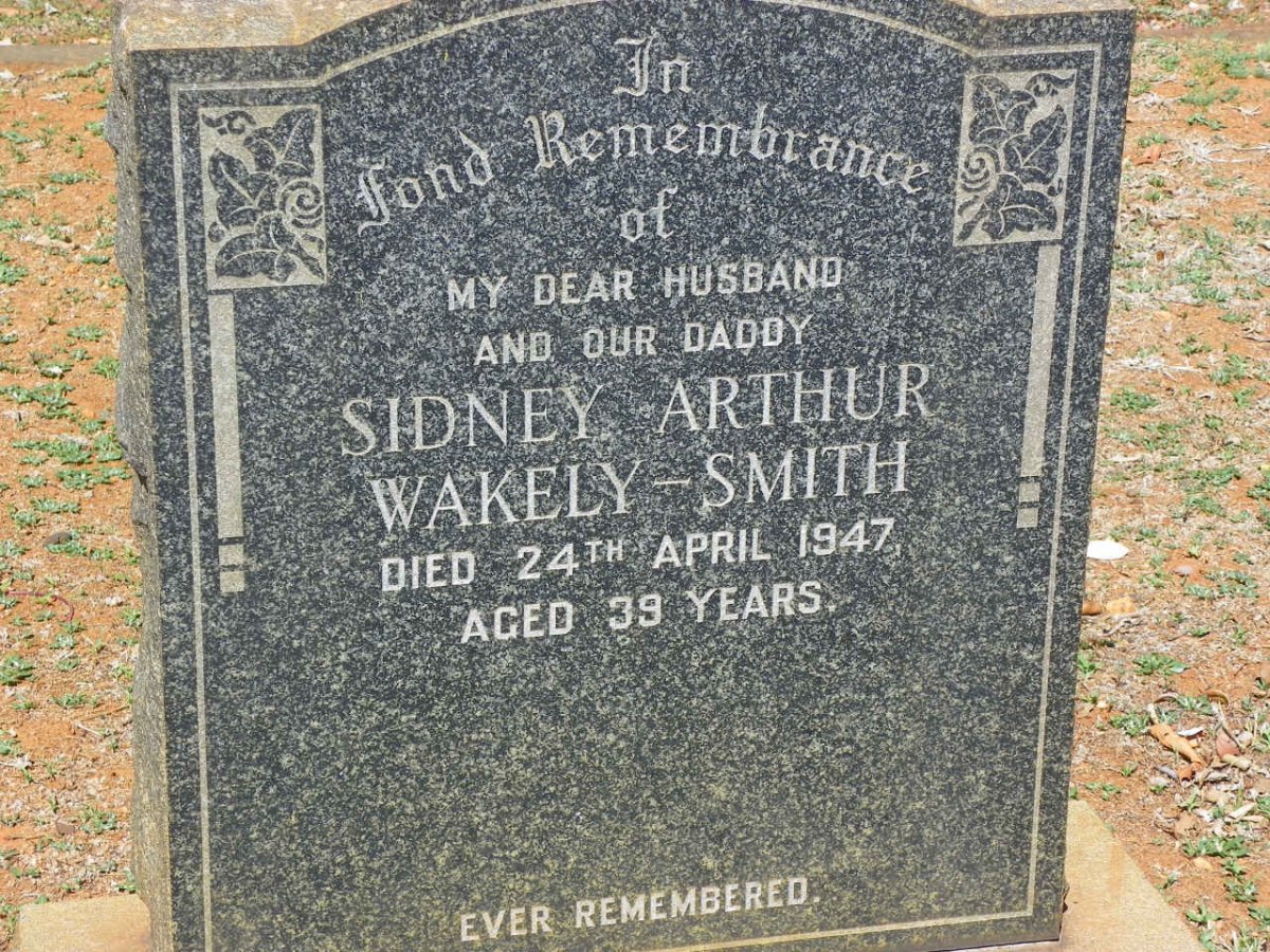 SMITH Sidney Arthur, WAKELY -1947