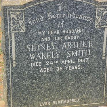 SMITH Sidney Arthur, WAKELY -1947