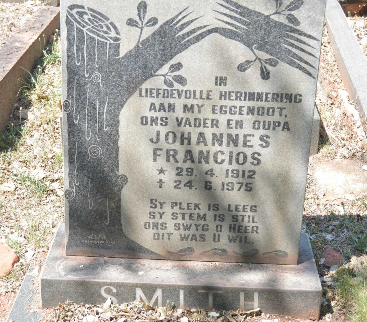 SMITH Johannes Francois 1912-1975