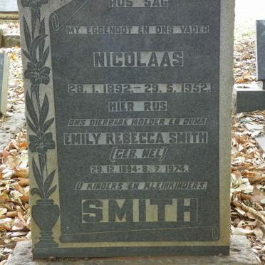 SMITH Nicolaas 1892-1952 &amp; Emily Rebecca NEL 1894-1974