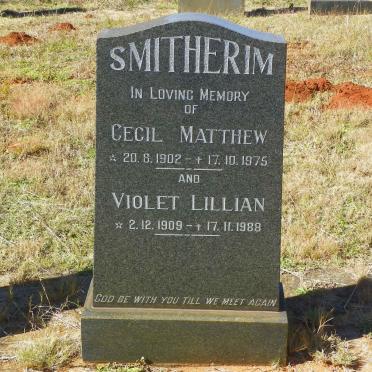 SMITHERIM Cecil Matthew 1902-1975 &amp; Violet Lillian 1909-1988