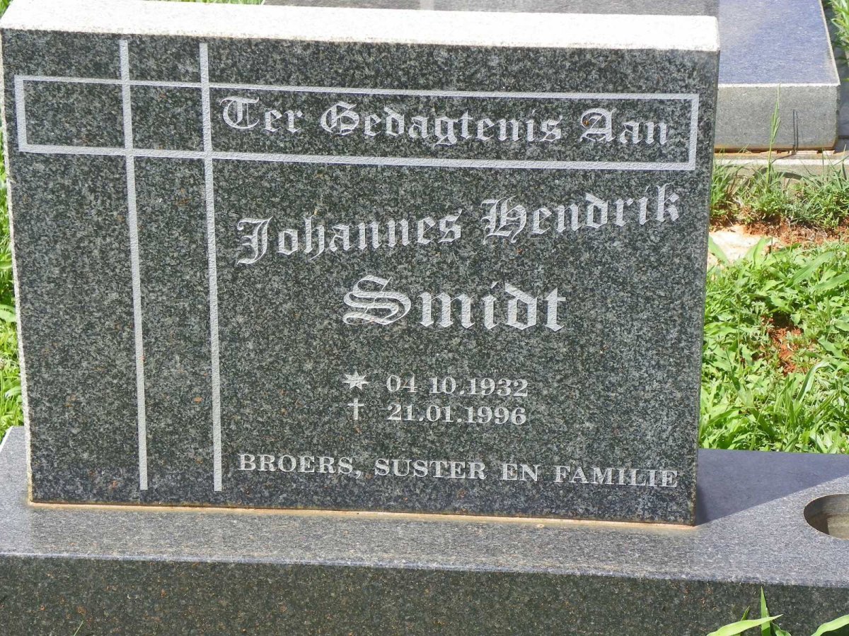SMIDT Johannes Hendrik 1932-1996