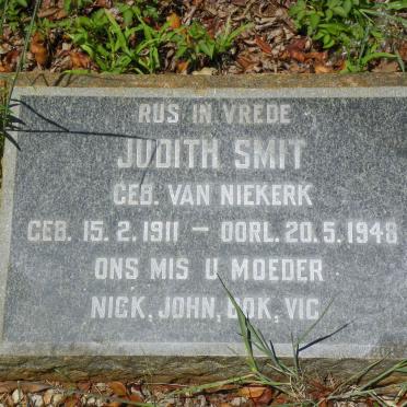 SMIT Judith nee VAN NIEKERK 1911-1948