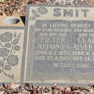 SMIT Pieter Johannes 1900-1965 &amp; Clara Alvera C. 1904-1979