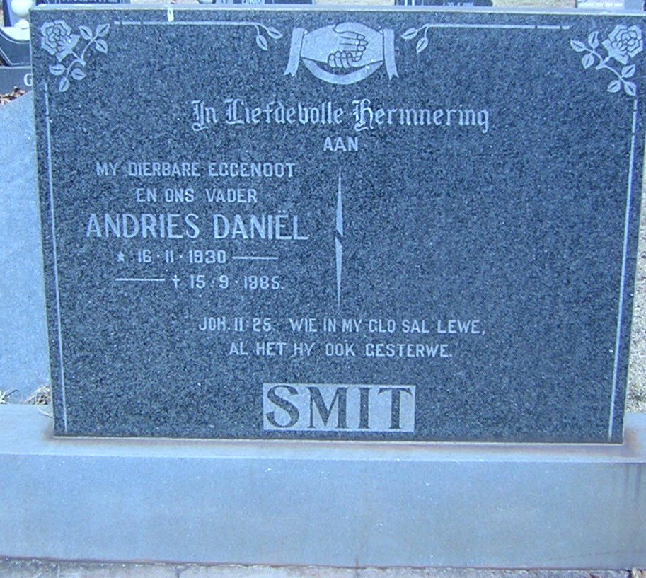SMIT Andries Daniel 1930-1985