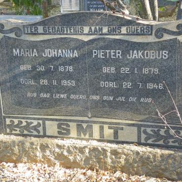 SMIT Pieter Jakobus 1879-1946 &amp; Maria Johanna 1878-1953