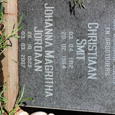 SMIT Christiaan 1912-1984 &amp; Johanna Magritha JORDAAN 1929-2007