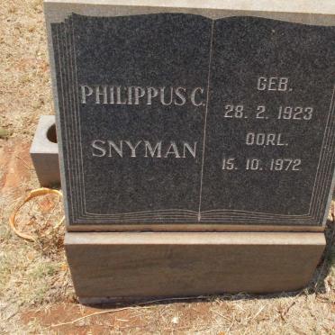 SNYMAN Philippus C. 1923-1972