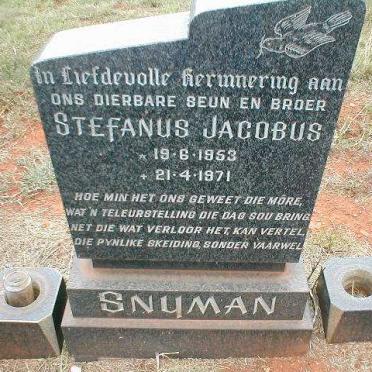 SNYMAN Stefanus Jacobus 1953-1971