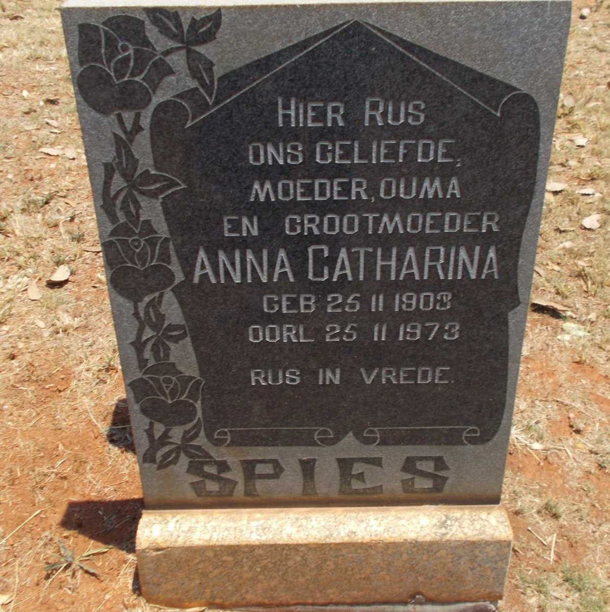 SPIES Anna Catharina 1903-1973