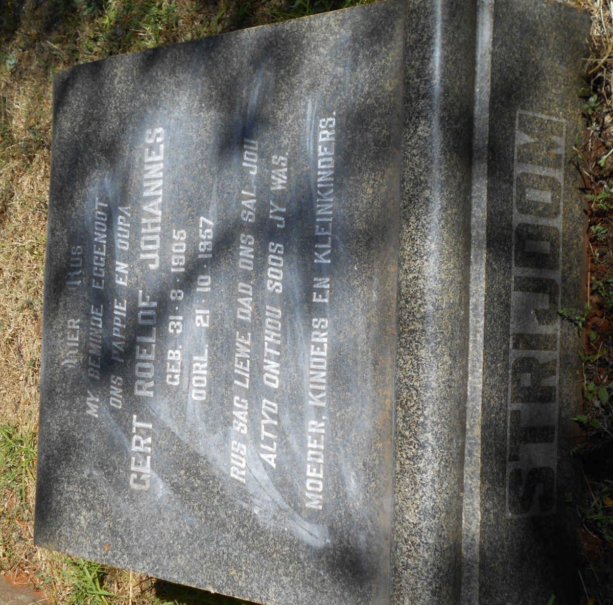 STRIJDOM Gert Roelof Johannes 1905-1957