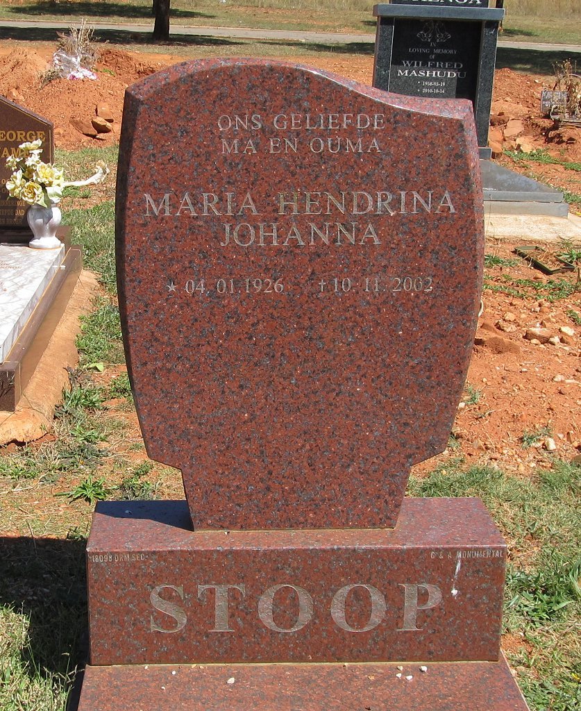 STOOP Maria Hendrina Johanna 1926-2002