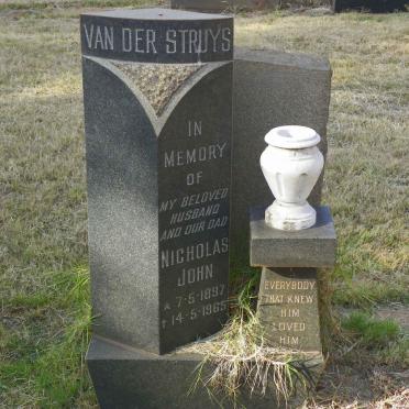 STRUYS Nicholas John, van der 1897-1965