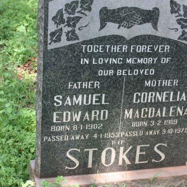 STOKES Samuel Edward 1902-1953 &amp; Cornelia Magdalena 1909-1975