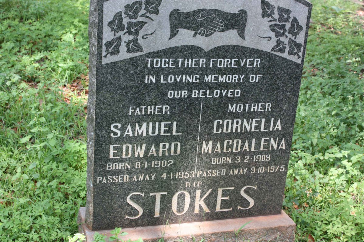 STOKES Samuel Edward 1902-1953 &amp; Cornelia Magdalena 1909-1975