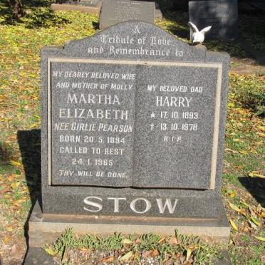 STOW Harry 1893-1978 &amp; Martha Elizabeth PEARSON 1894-1965