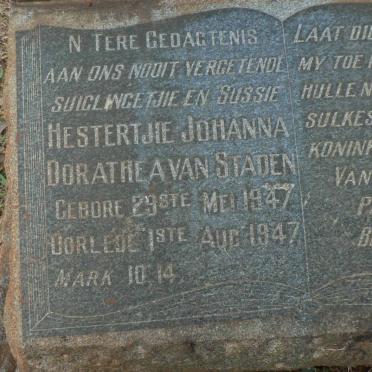 STADEN Hestertjie Johanna Dorathea, van 1947-1947