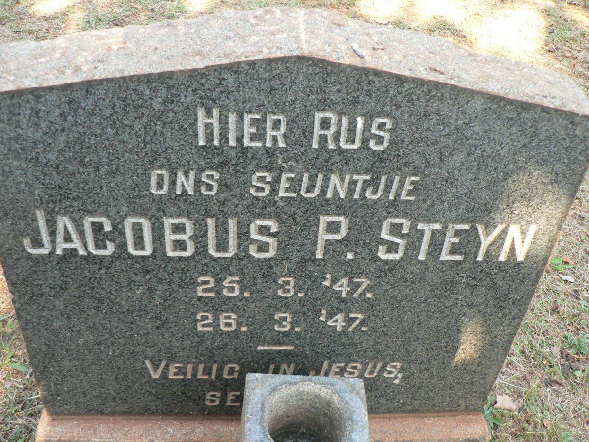 STEYN Jacobus P. 1947-1947