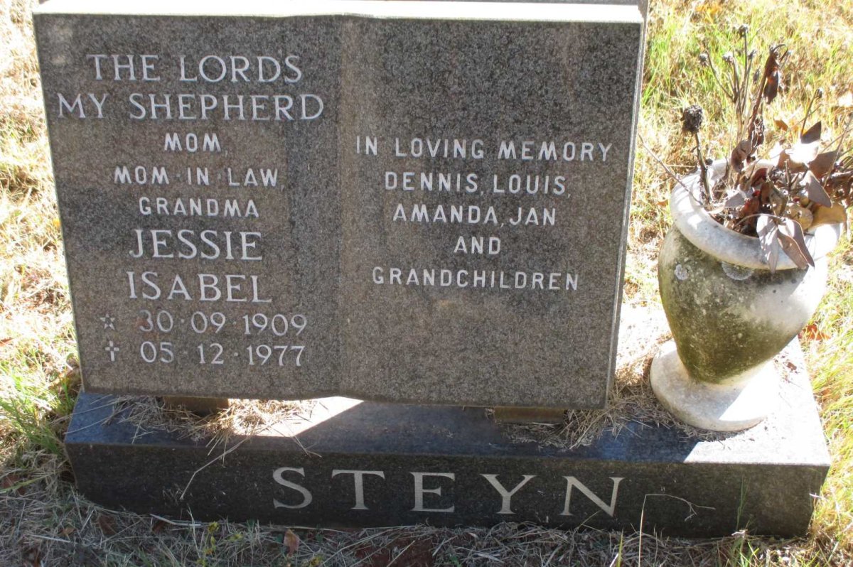 STEYN Jessie Isabel 1909-1977