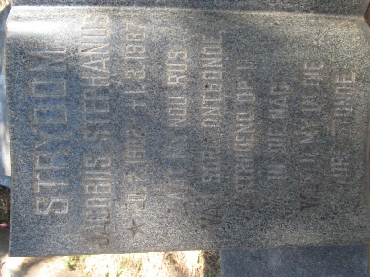 STRYDOM Jacobus Stephanus 1902-1967