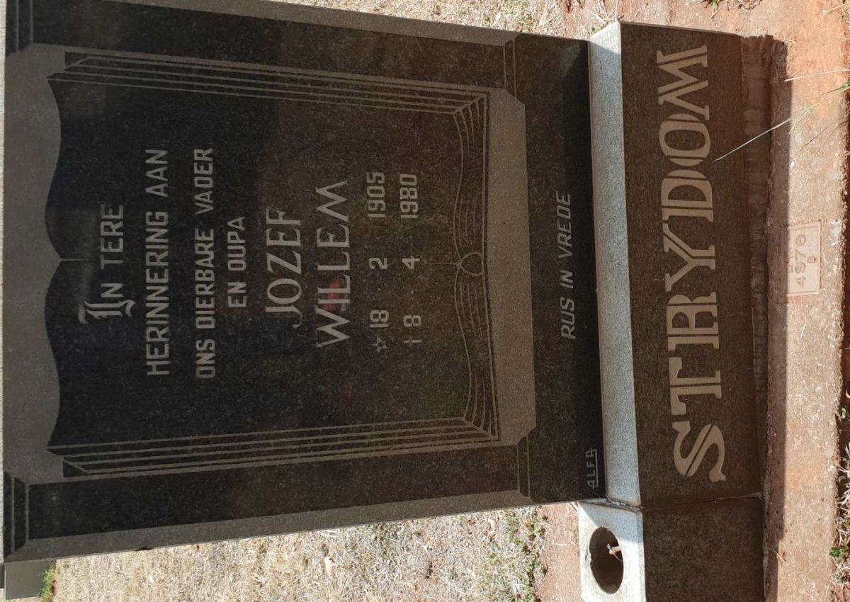 STRYDOM Jozef Willem 1905-1980