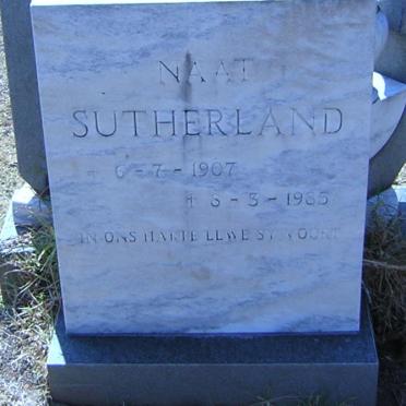SUTHERLAND Naat 1907-1985