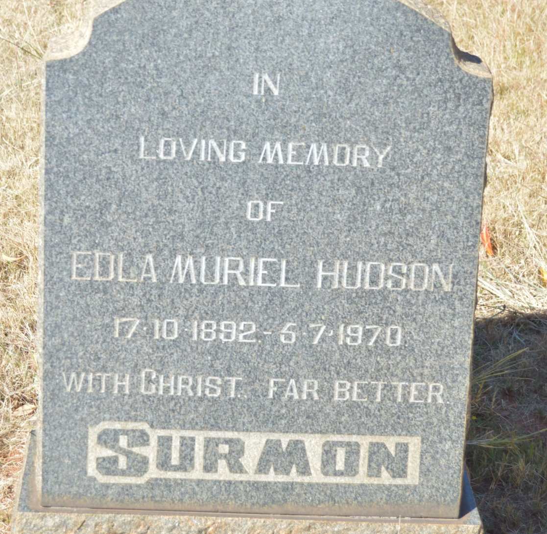 SURMON Edla Murial Hudson 1892-1970