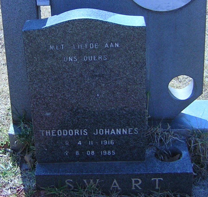SWART Theodoris Johannes 1916-1985