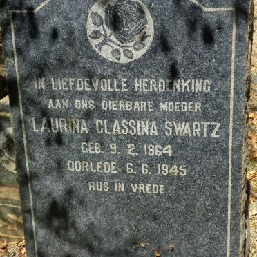 SWARTZ Laurina Classina 1864-1945
