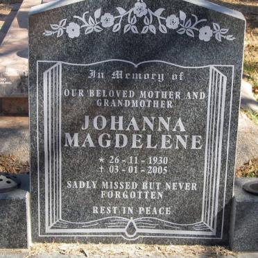SWARTZ Johanna Magdalene 1930-2005