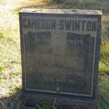 SWINTON Mom, CAMERON 1901-1966 :: CAMERON-SWINTON Bob 1939-1966