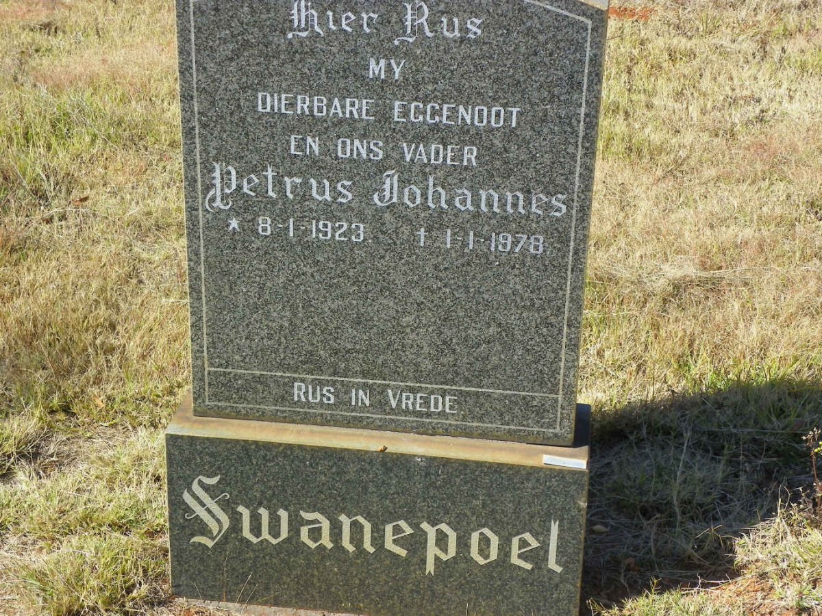 SWANEPOEL Petrus Johannes 1923-1978