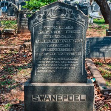 SWANEPOEL Caroline Amelia nee DONOVAN 1902-1953