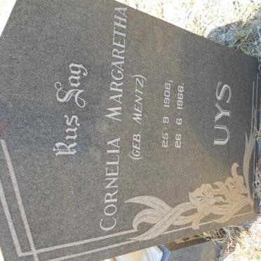 UYS Cornelia Margaretha nee MENTZ 1906-1966