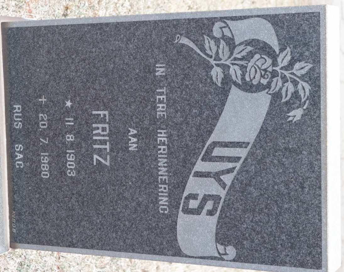UYS Fritz 1903-1980