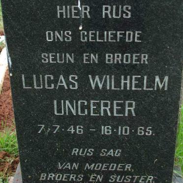 UNGERER Lucas Wilhelm 1946-1965