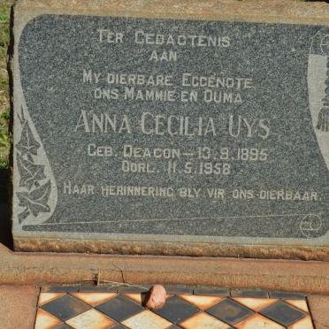 UYS Anna Cecilia nee DEACON 1895-1958