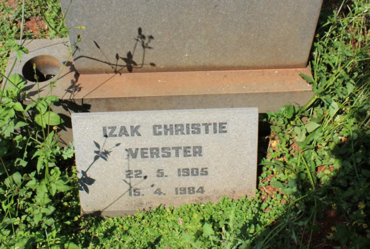 VERSTER Izak Christie 1905-1984