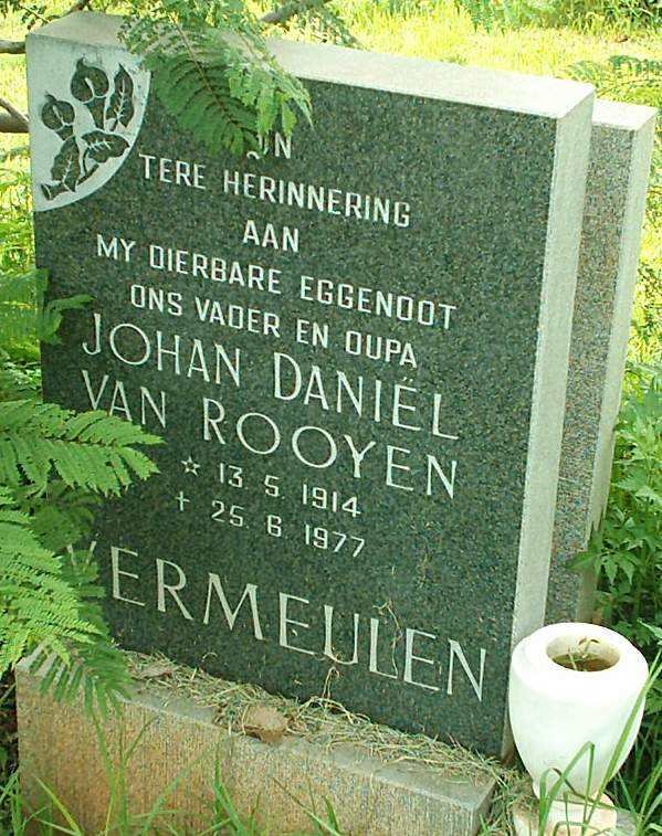 VERMEULEN Johan Daniel van Rooyen 1914-1977