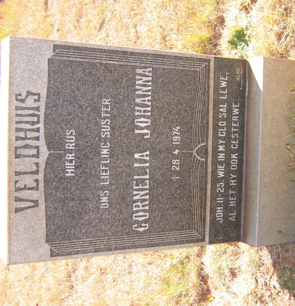 VELDHUIS Cornelia Johanna -1974