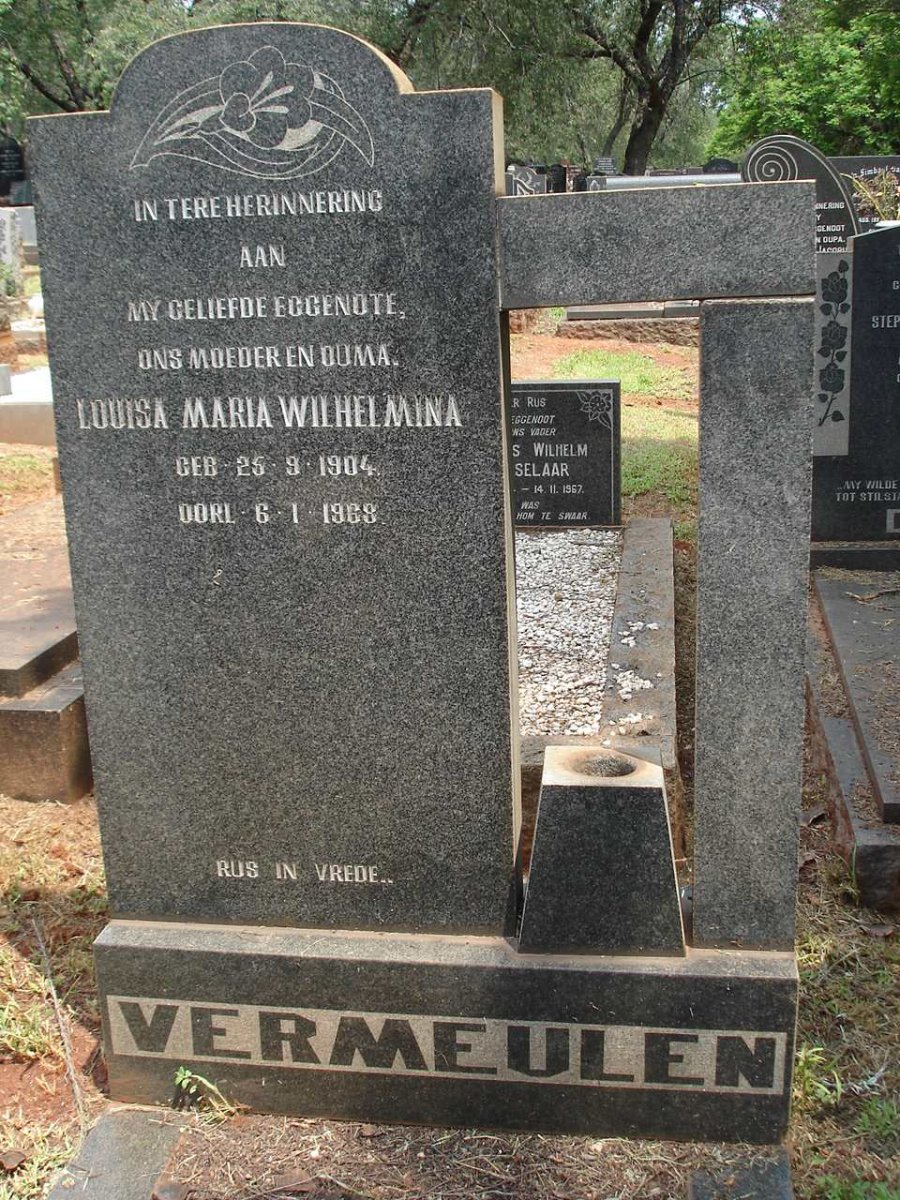 VERMEULEN Louisa Maria Wilhelmina 1904-1969