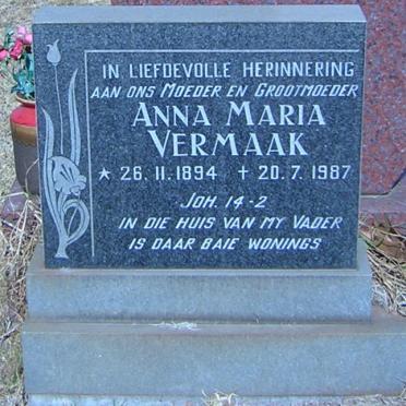 VERMAAK Anna Maria 1894-1987