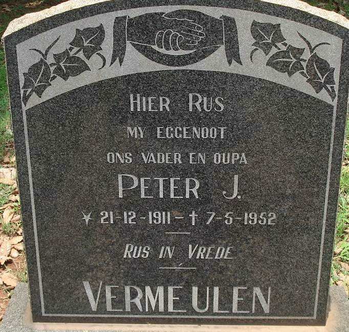 VERMEULEN Peter J. 1911-1952