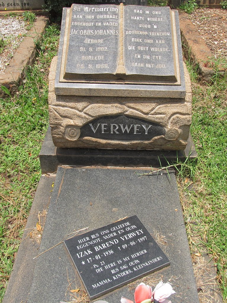 VERWEY Jacobus Johannes 1902-1956 :: VERWEY Izak Barend 1936-1997