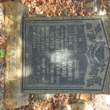 VENTER Jacobus Johannes 1885-1966 &amp; Alida Elizabeth DU TOIT 1882-1943