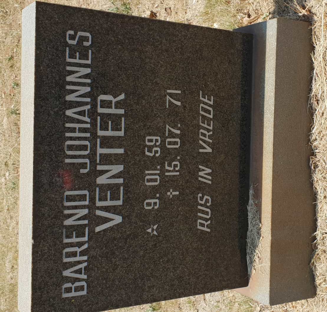 VENTER Barend Johannes 1959-1971