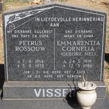 VISSER Petrus Rossouw 1914-1978 &amp; Emmarentia Cornelia NEL 1919-1986