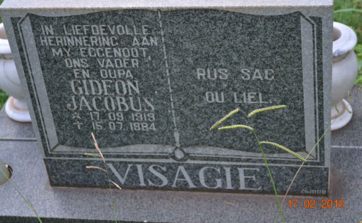 VISAGIE Gideon Jacobus 1919-1984