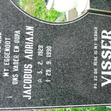 VISSER Jacobus Adriaan 1928-1990