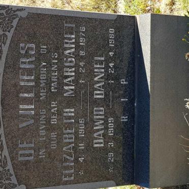 VILLIERS Dawid Daniel, de 1909-1980 &amp; Elizabeth Margaret 1906-1976